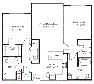 Salix Juanita Village_Kirkland WA_Floor Plan_Two Bedroom B Salix Juanita Village_Kirkland WA_Floor Plan_Two Bedroom B